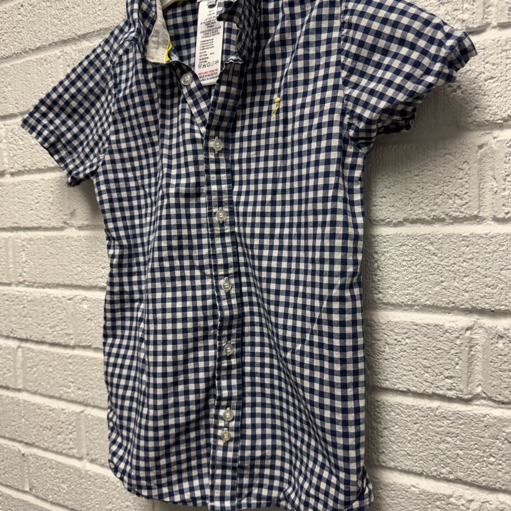 Jacadi Paris 8A 128cm Blue and White Checkered Shirt - Picture 4 of 9